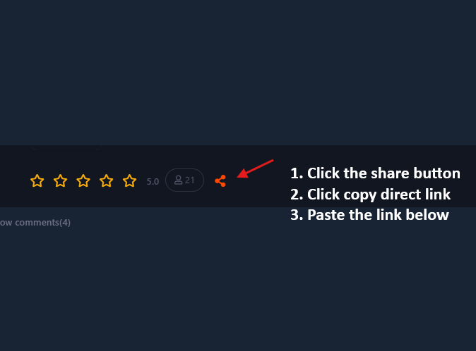 Bastyon share button screenshot